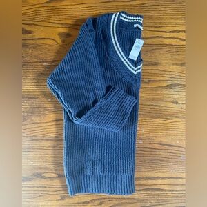 American Eagle Outfitters Navy V-Neck Sweater